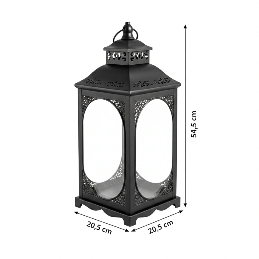 Dekoratívna lucerna ROSEHILL 54,5 cm čierna