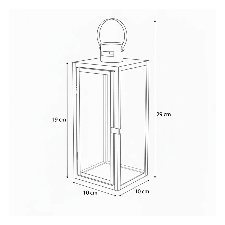 Dekoratívna lucerna TOWER 29 cm zlatá