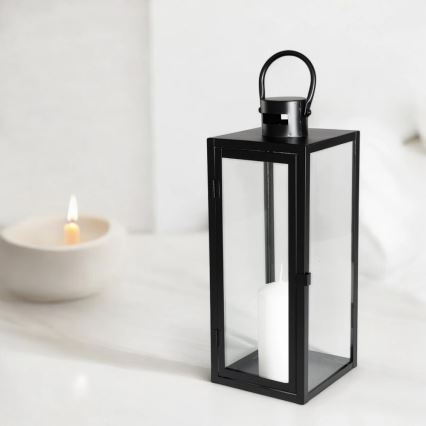 Dekoratívna lucerna TOWER 38 cm čierna