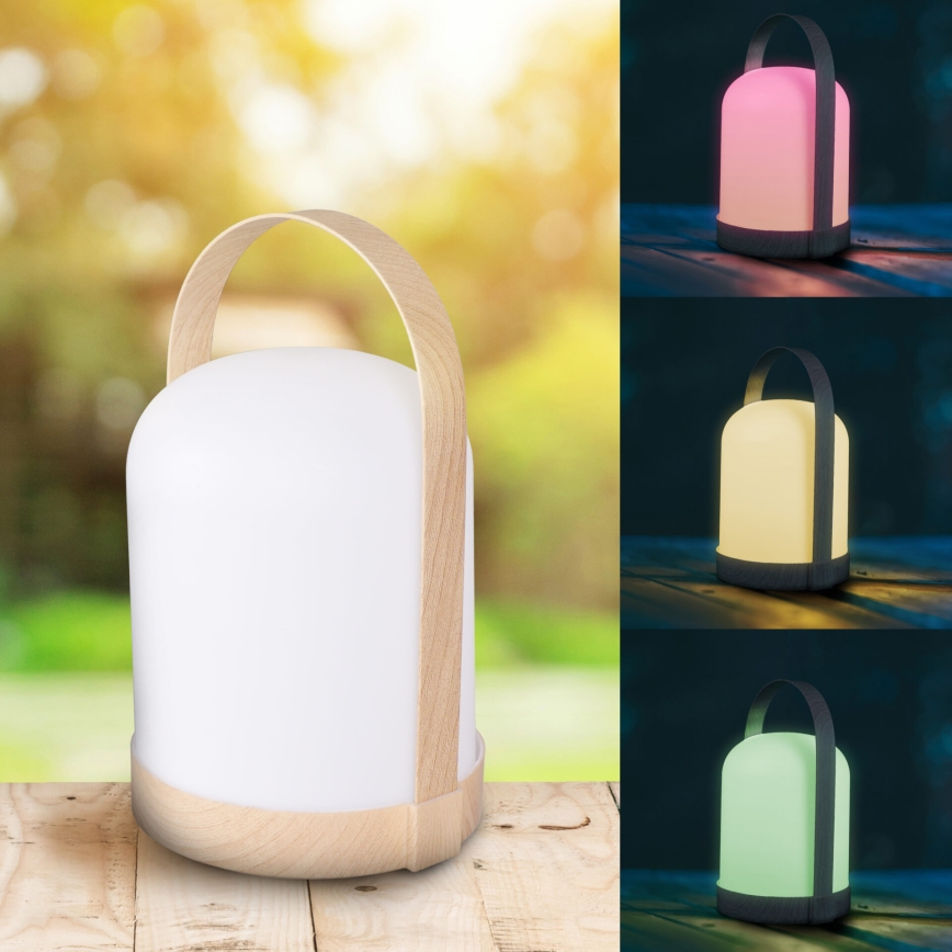 Dekoratívna stolná LED lampa RGBW MINORKA LED/0,3W/4,5V 3xAA
