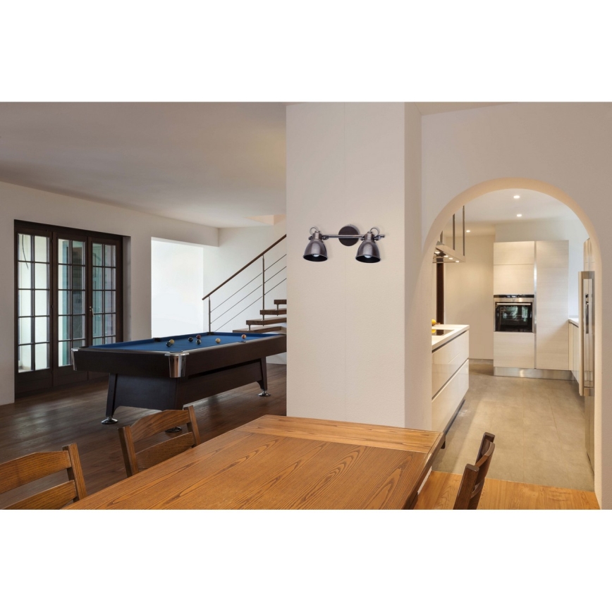 DeMarkt - Bodové svietidlo TECHNO 2xE14/40W/230V