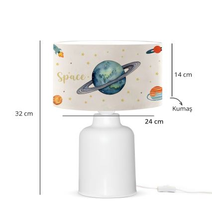 Detská lampička CANDY 1xE27/40W/230V biela/pestrobarevná
