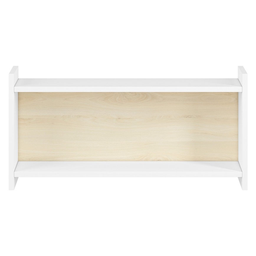 Detská nástenná polica BUBO 35x72 cm biela/svetlý buk