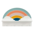 Detská nástenná polica s vešiakmi dúha/pestrofarebná