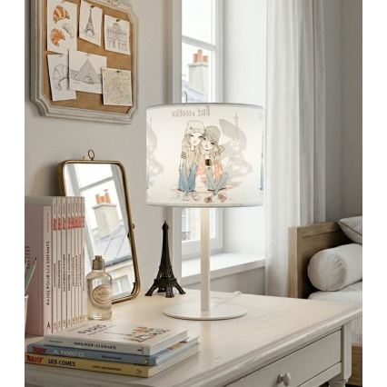 Detská stolná lampa GIRLS VIBES 1xE27/60W/230V pr. 18 cm Paris