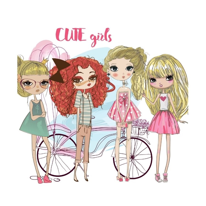 Detská stolná lampa GIRLS VIBES 1xE27/60W/230V, pr. 18 cm — pre dievčatá