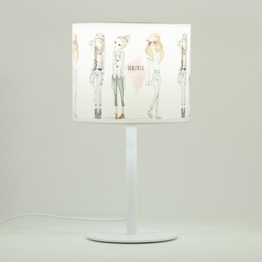 Detská stolná lampa GIRLS VIBES 1xE27/60W/230V, priemer 18 cm, pre dievčatá