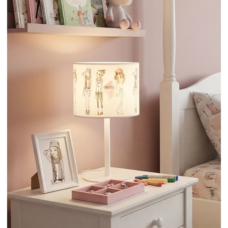 Detská stolná lampa GIRLS VIBES 1xE27/60W/230V, priemer 18 cm, pre dievčatá