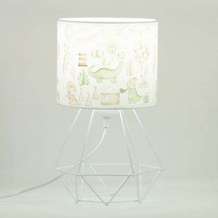 Detská stolná lampa KIDS ROOM 1xE27/60W/230V pr. 18 cm dinosaurus