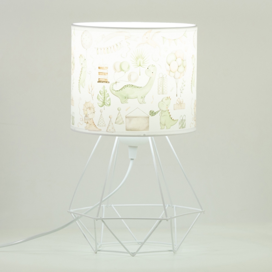 Detská stolná lampa KIDS ROOM 1xE27/60W/230V pr. 18 cm dinosaurus