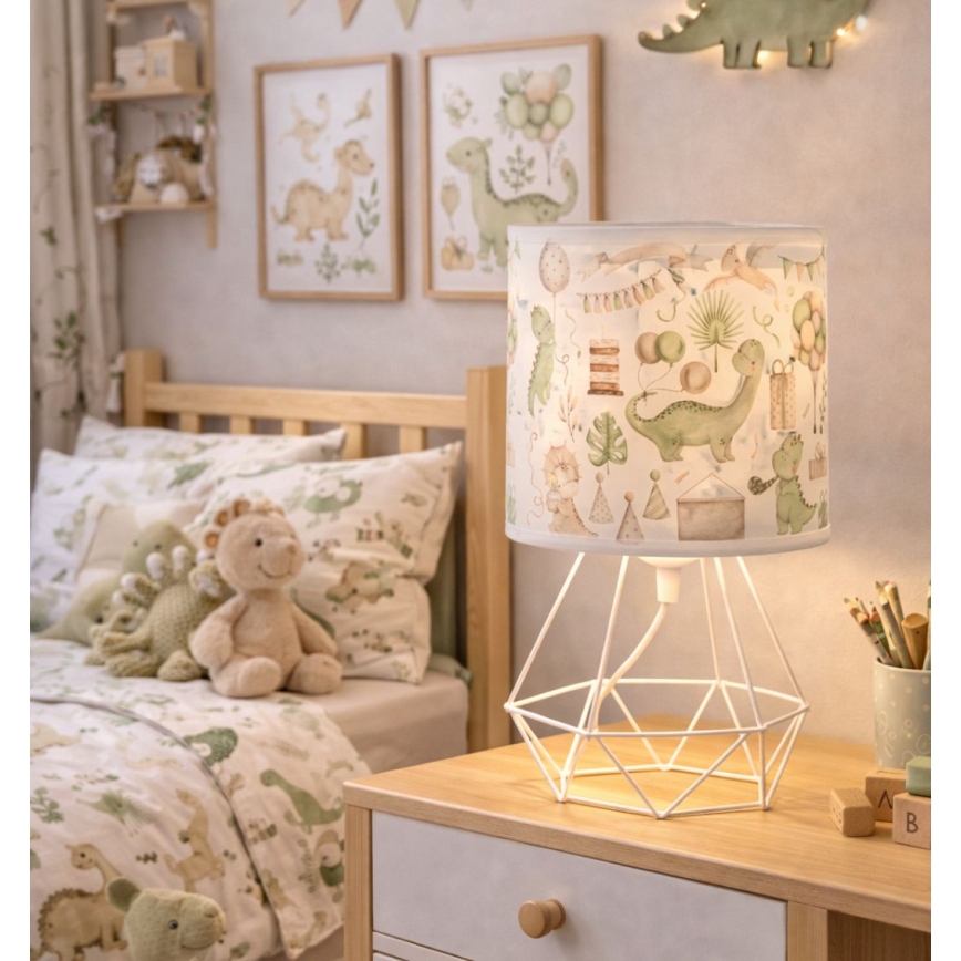 Detská stolná lampa KIDS ROOM 1xE27/60W/230V pr. 18 cm dinosaurus