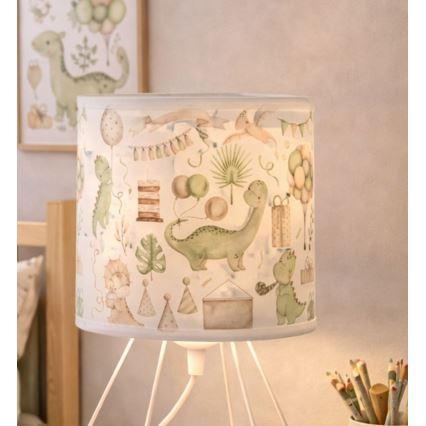 Detská stolná lampa KIDS ROOM 1xE27/60W/230V pr. 18 cm dinosaurus