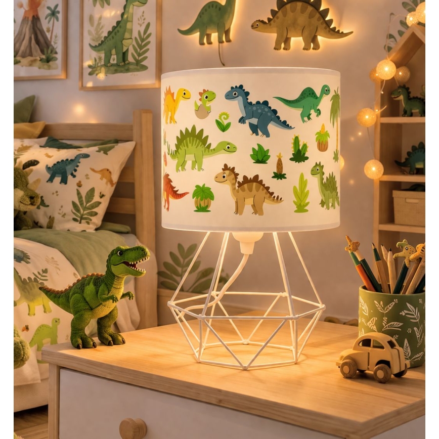 Detská stolná lampa KIDS ROOM 1xE27/60W/230V priemer 18 cm dinosaurus