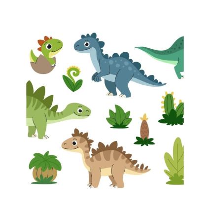 Detská stolná lampa KIDS ROOM 1xE27/60W/230V priemer 18 cm dinosaurus