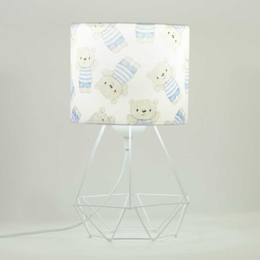 Detská stolná lampa KIDS ROOM 1xE27/60W/230V, priemer 18 cm, medvedík
