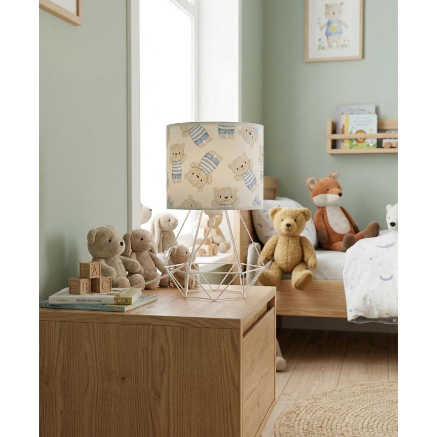 Detská stolná lampa KIDS ROOM 1xE27/60W/230V, priemer 18 cm, medvedík