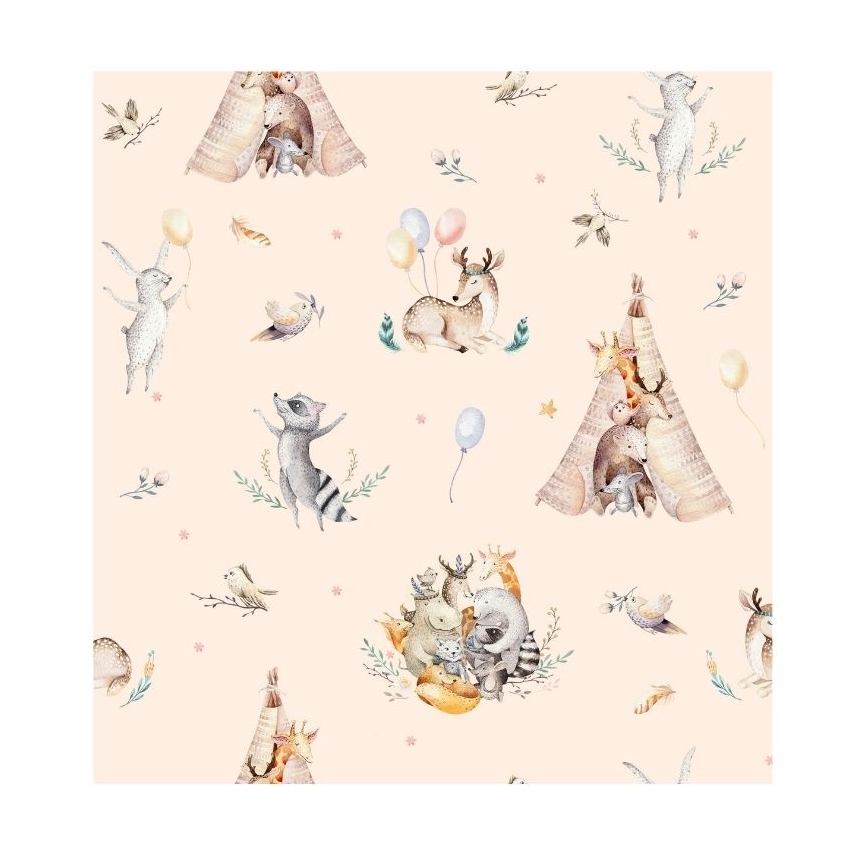 Detská stolná lampa KIDS ROOM 1xE27/60W/230V, priemer 18 cm, motív zvieratiek