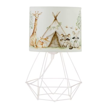 Detská stolná lampa KIDS ROOM 1xE27/60W/230V, priemer 18 cm, motív zvieratiek