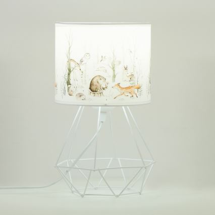 Detská stolná lampa KIDS ROOM 1xE27/60W/230V, priemer 18 cm, zvieratká