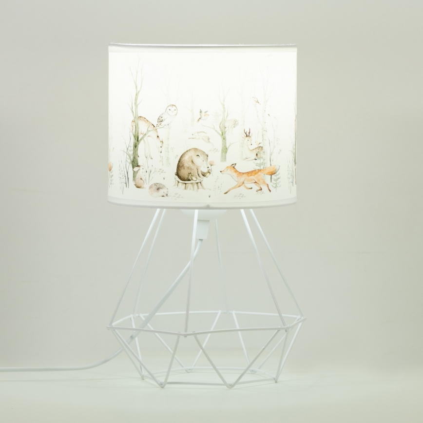 Detská stolná lampa KIDS ROOM 1xE27/60W/230V, priemer 18 cm, zvieratká