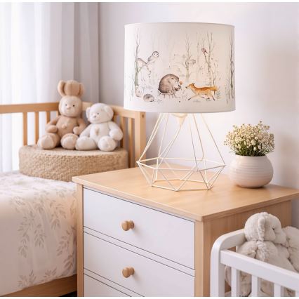 Detská stolná lampa KIDS ROOM 1xE27/60W/230V, priemer 18 cm, zvieratká