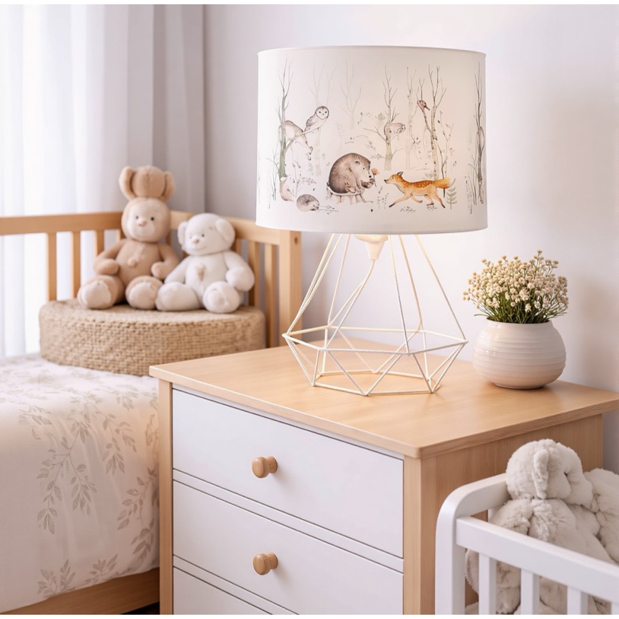 Detská stolná lampa KIDS ROOM 1xE27/60W/230V, priemer 18 cm, zvieratká