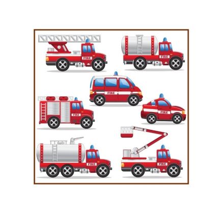 Detská stolná lampa KIDS ROOM 1×E27/60W/230V, priemer 18 cm, s motívom hasičov