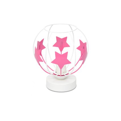 Detská stolná lampa STARS 1xE27/15W/230V ružová/biela