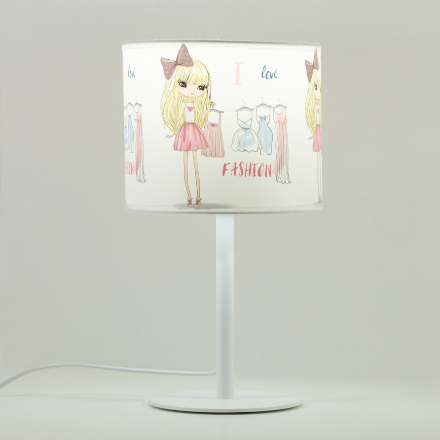 Detská stolová lampa GIRLS VIBES 1xE27/60W/230V pr. 18 cm Milujem módu