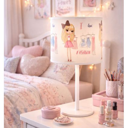 Detská stolová lampa GIRLS VIBES 1xE27/60W/230V pr. 18 cm Milujem módu