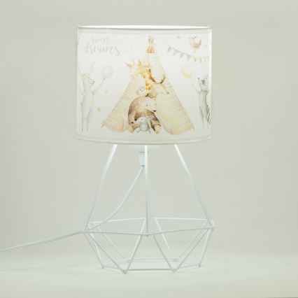Detská stolová lampa KIDS ROOM 1xE27/60W/230V, priemer 18 cm, zvieratká