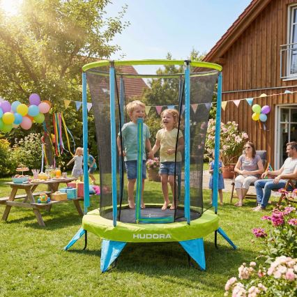Detská trampolína priemer 140 cm modrá/zelená
