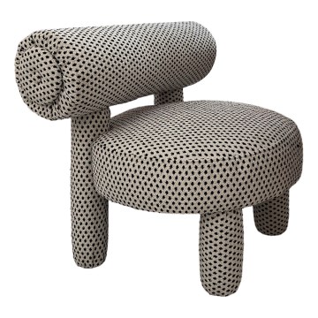 Detské kreslo MAVI béžová/čierna