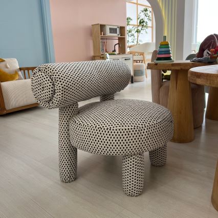 Detské kreslo MAVI béžová/čierna