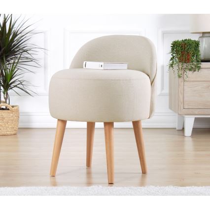 Detské kreslo NIKI, priemer 46 cm, krémové