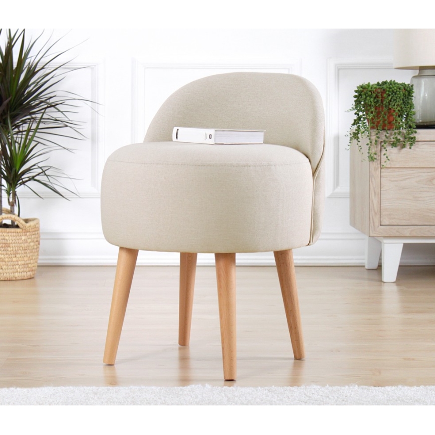Detské kreslo NIKI, priemer 46 cm, krémové