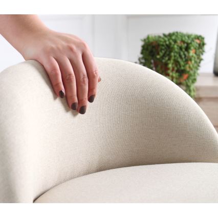 Detské kreslo NIKI, priemer 46 cm, krémové
