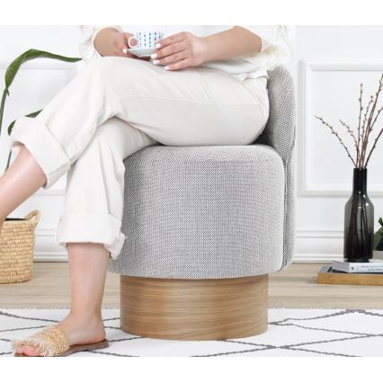 Detské kreslo RIKI 40x47 cm sivé