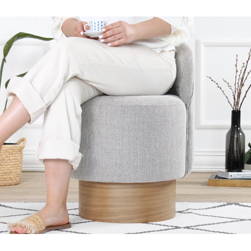 Detské kreslo RIKI 40x47 cm sivé