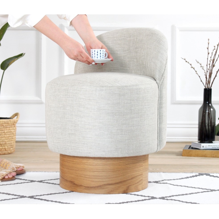 Detské kreslo RIKI 40x47 cm svetlošedé