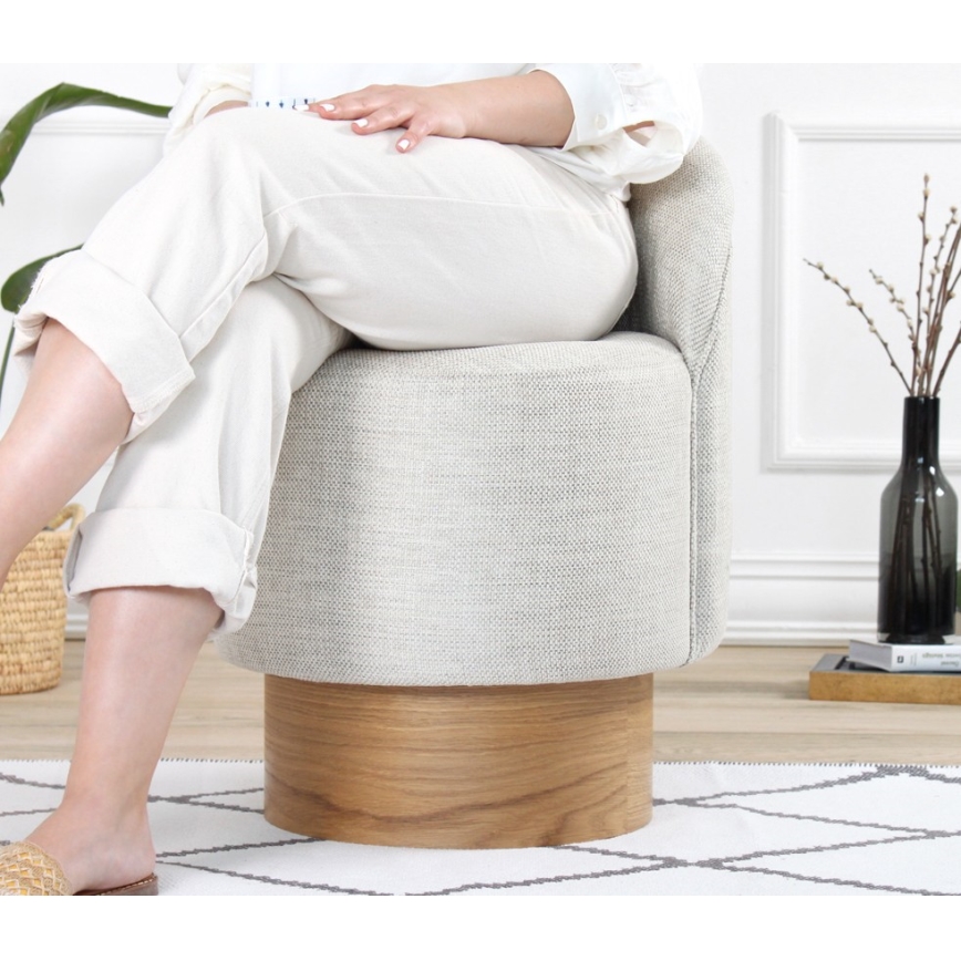 Detské kreslo RIKI 40x47 cm svetlošedé