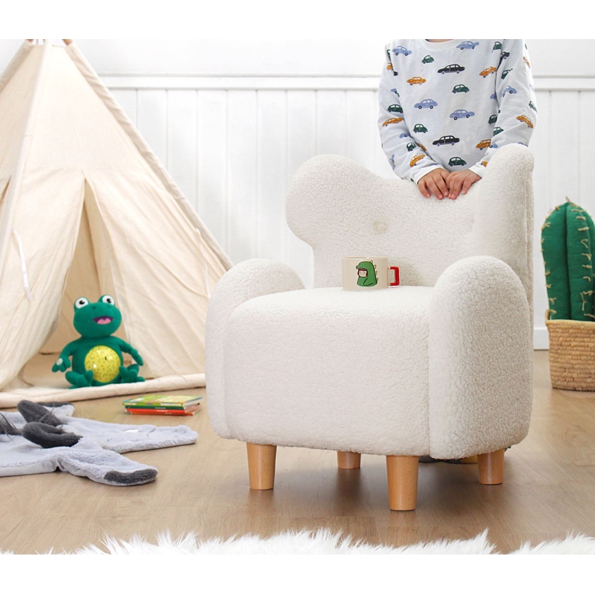 Detské kreslo TOBI biele