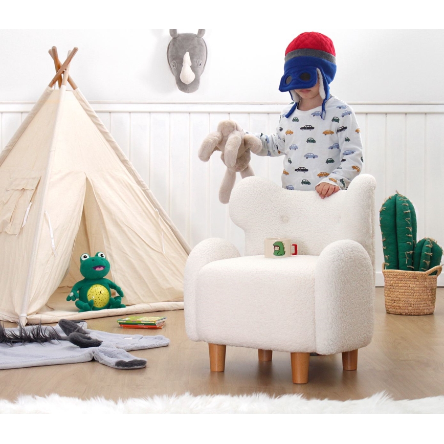 Detské kreslo TOBI biele