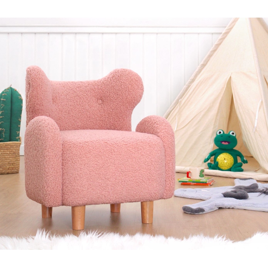 Detské kreslo TOBI ružové