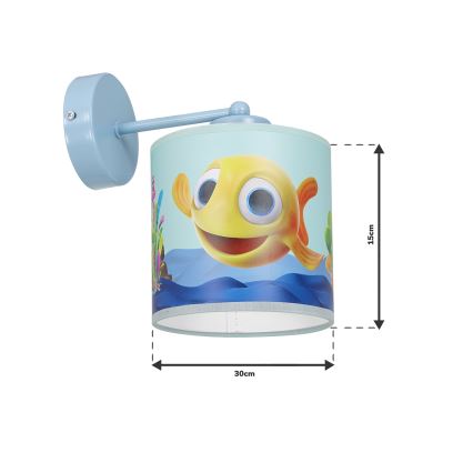 Detské nástenné svietidlo FISH 1xE27/60W/230V
