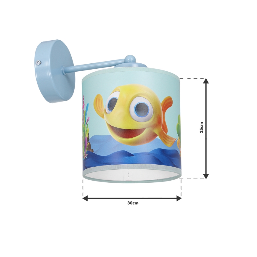 Detské nástenné svietidlo FISH 1xE27/60W/230V