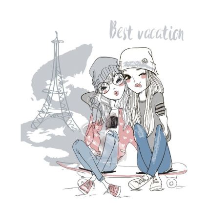 Detské stropné svietidlo GIRLS VIBES 1xE27/60W/230V pr. 40 cm Paris