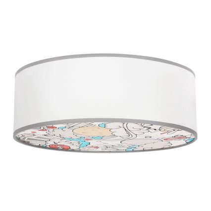 Detské stropné svietidlo KIDDY 2xE27/40W/230V biela/béžová