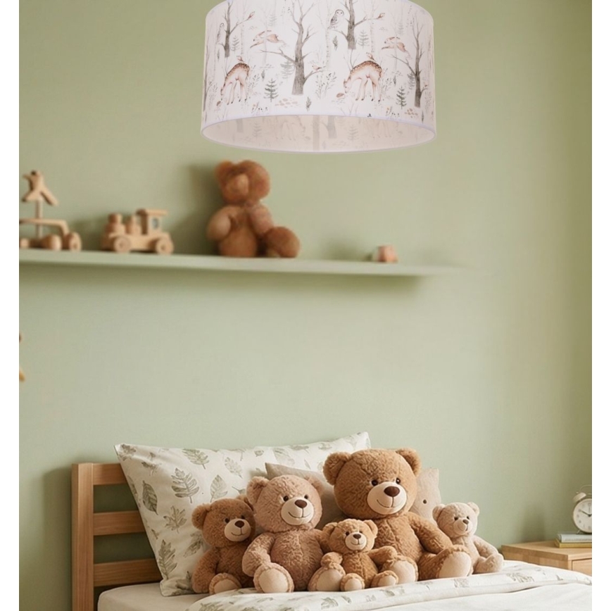 Detské stropné svietidlo KIDS ROOM, 1x E27/60W/230V, priemer 40 cm, motív zvieratiek