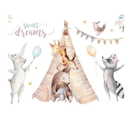 Detské stropné svietidlo KIDS ROOM 1xE27/60W/230V pr. 40 cm zvieratká